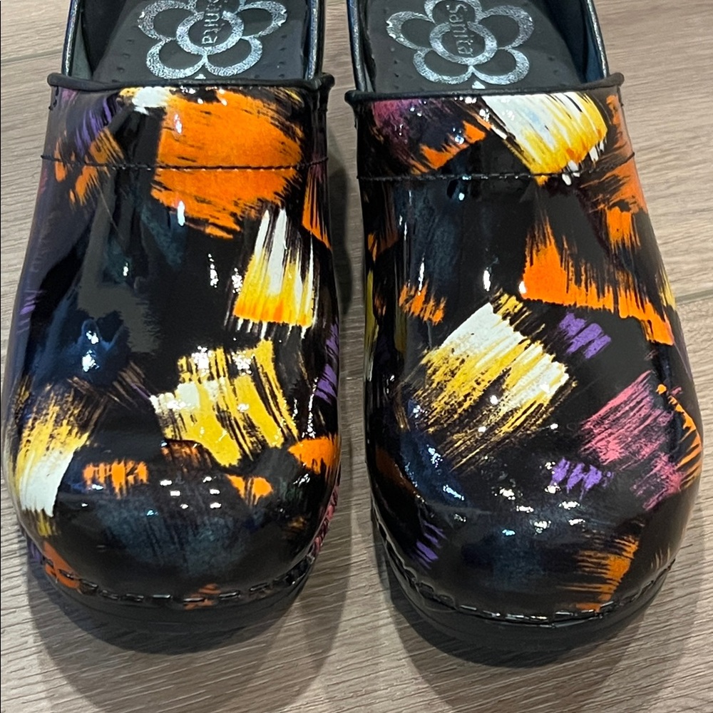 Sanita Painter Danish Floral Clogs Size EU 38 (US size 7) Medical Sturdy - Picture 9 of 12